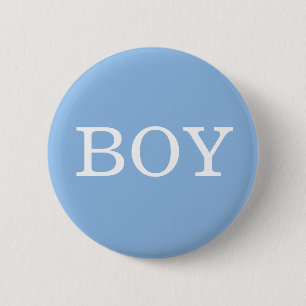 Gender Reveal Blue Boy Party Button