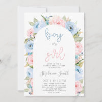 Gender Reveal Boho Arch Invitation