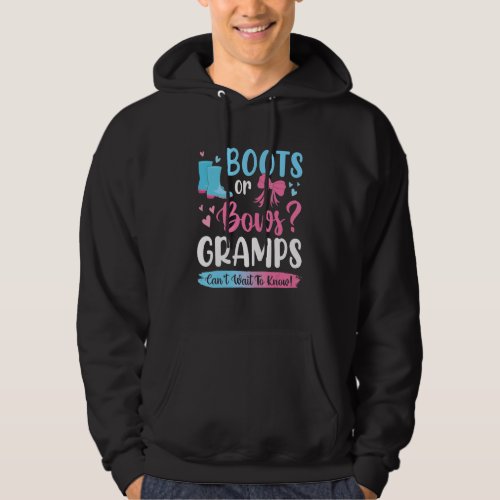 Gender Reveal Boots Or Bows Gramps Matching Baby P Hoodie