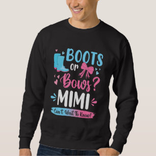 Gender Reveal Boots Or Bows Mimi Matching Baby Par Sweatshirt