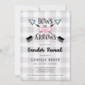 Gender Reveal Bows or Arrows Baby Shower Invitation (Front)