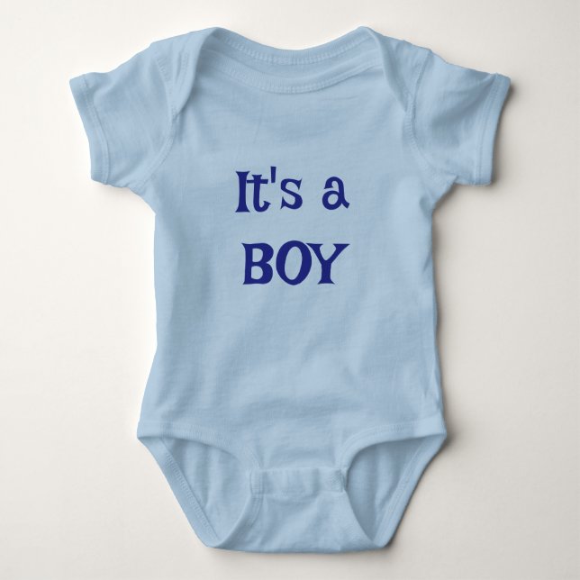 Gender Reveal Boy Baby Bodysuit (Front)