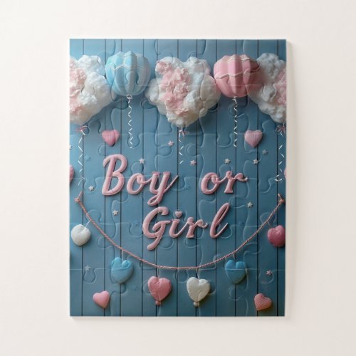 Gender Reveal Boy or Girl Jigsaw Puzzle