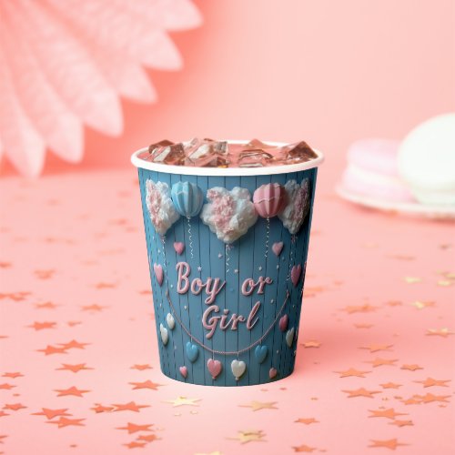 Gender Reveal Boy or Girl Paper Cups