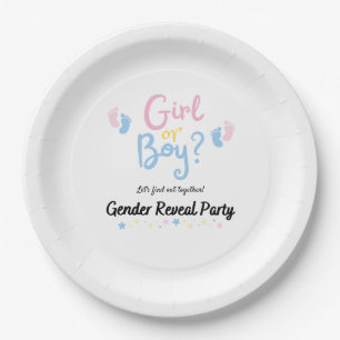 Gender Reveal Boy or Girl? Paper Plates
