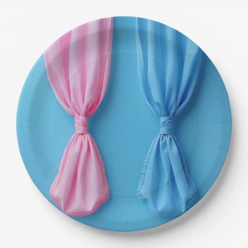 Gender Reveal Boy or Girl Pink Blue Paper Plates
