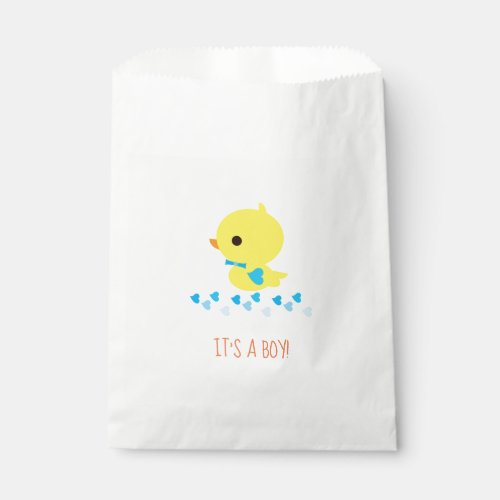 Gender Reveal _ Boy Yellow Ducky Favor Bag