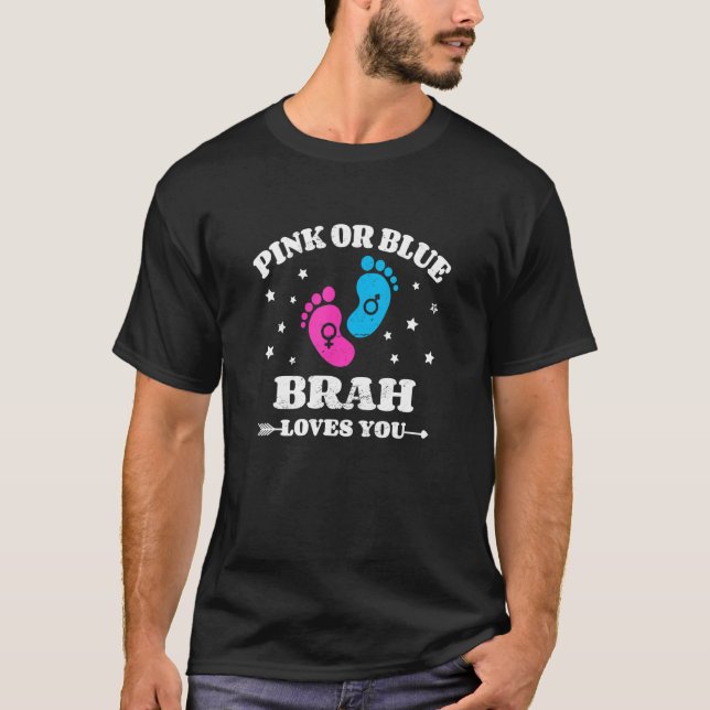 Gender Reveal Brah Baby Shower Brother 1 T-Shirt (Front)