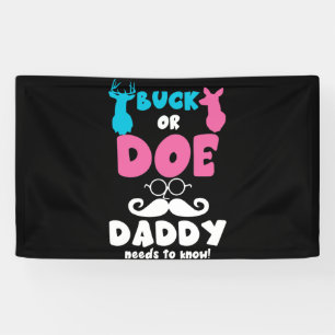 Gender Reveal Buck Or Doe Daddy Matching Baby Banner