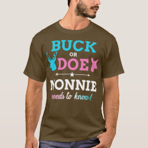 Gender reveal buck or doe nonnie matching baby par T-Shirt