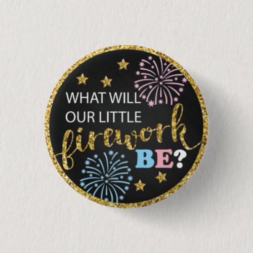 Gender Reveal Button  Firework  Girl or Boy