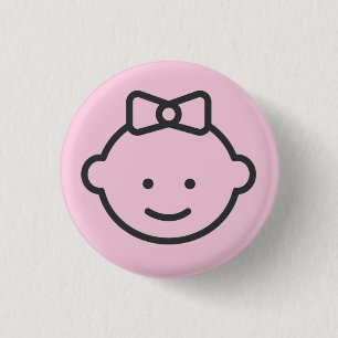 Gender Reveal Button: PINK Vecteezy.com Button