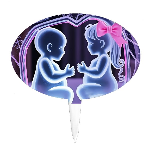 Gender Reveal Cake Topper (Front)