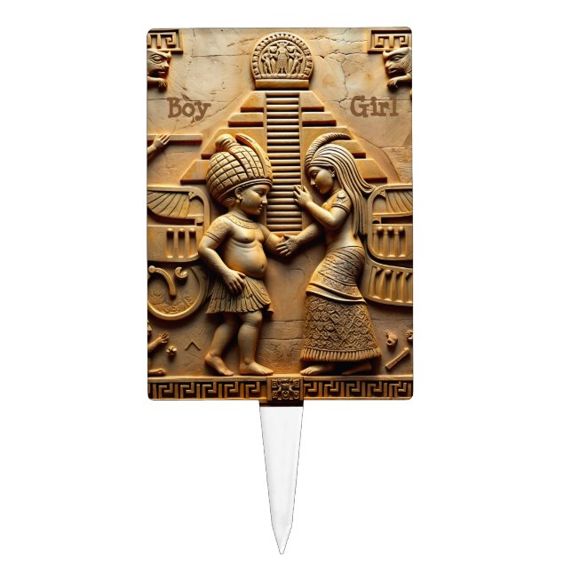 Gender Reveal Cake Topper (Front)