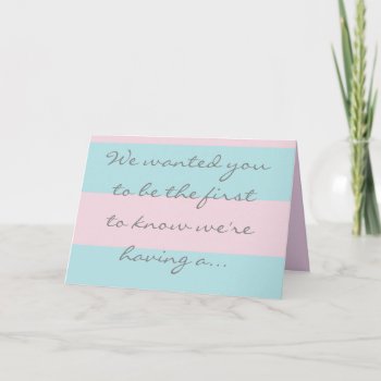 Gender Reveal Card For Baby Girl by tracyreinhARdT at Zazzle