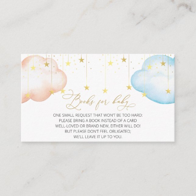 Gender Reveal Diaper Raffle, Twinkle Little Star  Enclosure Card (Front)