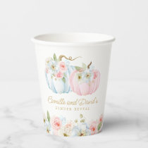 Gender Reveal Fall Baby Shower Paper Cups