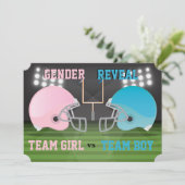 Gender Reveal Fantasy Football Baby Shower Invitation (Standing Front)