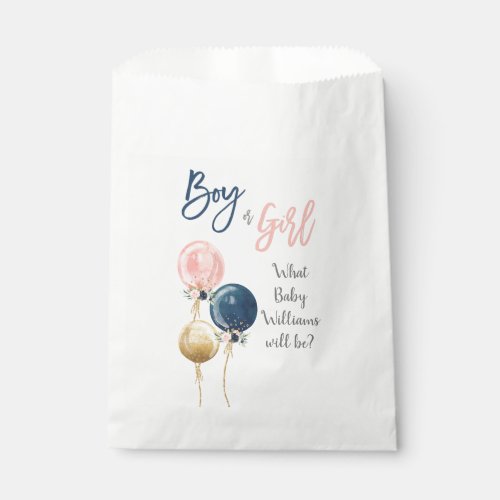 Gender Reveal Favor Bag