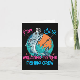 Gender Reveal Fishing Design For A Fishermen Card