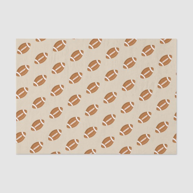 Gender Reveal Football Baby Boy Shower Touchdown Tissue Paper (Front)