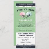Gender Reveal Football Ticket Baby Shower Invitati Invitation (Front/Back)