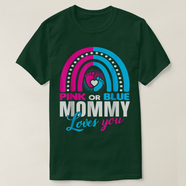 Gender Reveal  for Mommy Mom Baby Shower  T-Shirt (Design Front)