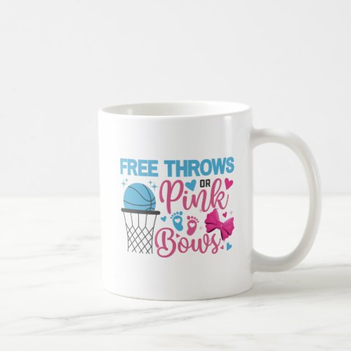 Gender Reveal Free Throws or Pink Bows Baby Shower Coffee Mug
