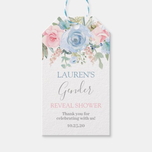 Gender Reveal gift tags