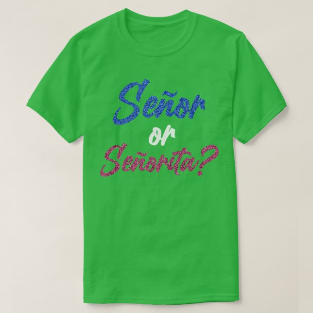 Gender Reveal Gifts for Cinco De Mayo Meican Guita T-Shirt (Design Front)