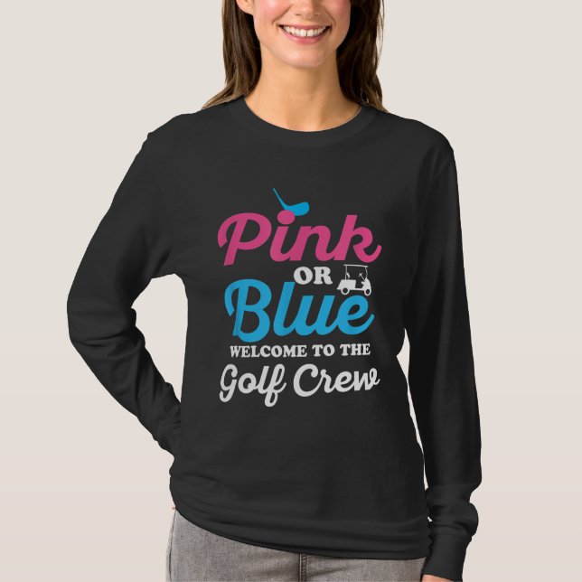 Gender Reveal Golf Design for a Golf Family T-Shirt (Front)