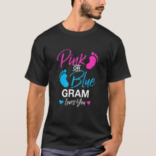 Gender Reveal Gram Baby Shower Grandma 2 T-Shirt