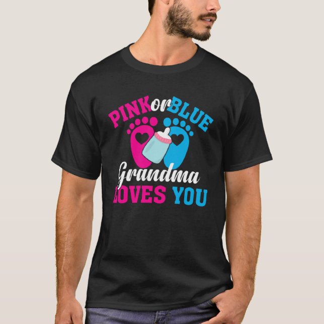 Gender Reveal Grandma  Grandma Party Shower T-Shirt (Front)