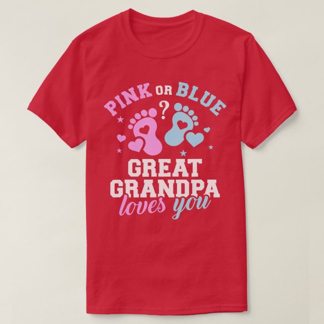 Gender reveal great grandpa  T-Shirt (Design Front)