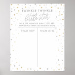 Gender Reveal Guessing Game Twinkle Little Star Poster at Zazzle