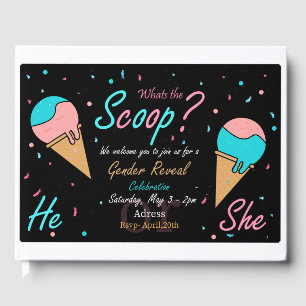 Gender reveal guest book