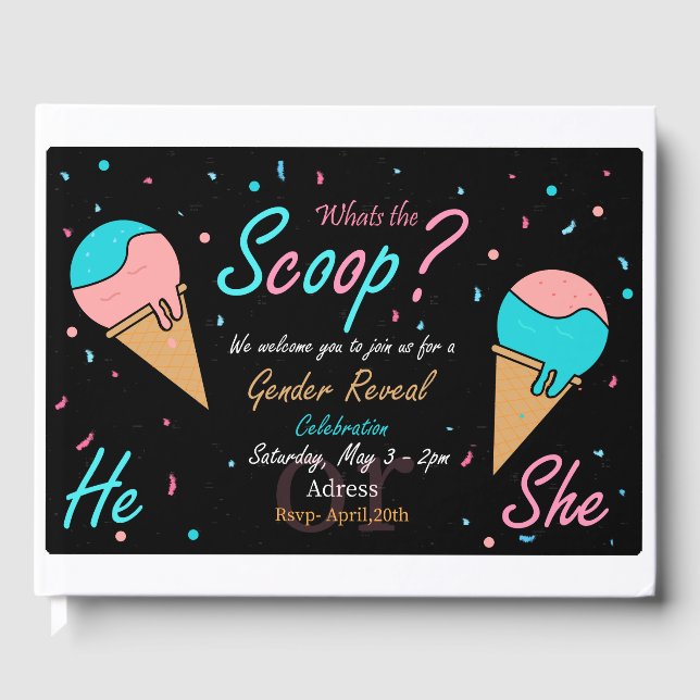 Gender reveal guest book (Front)