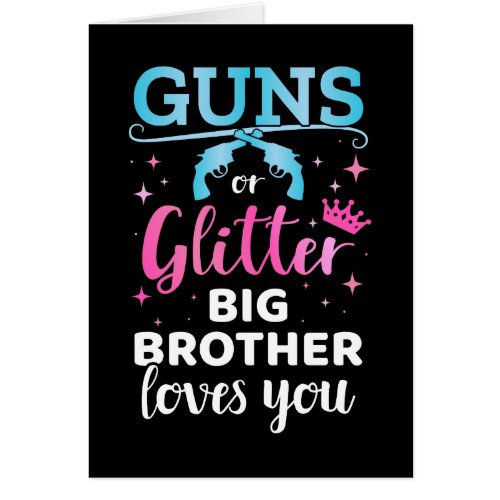 Gender reveal guns glitter brother baby party