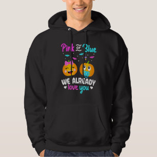 Gender Reveal Halloween Pregnancy Announcement Pin Hoodie