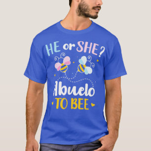 Gender reveal he or she abuelo matching family bab T-Shirt