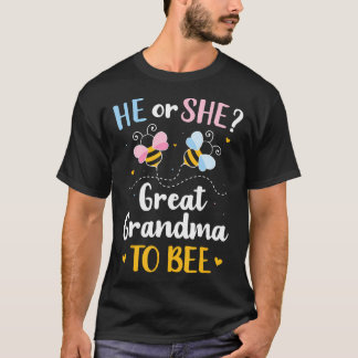 Gender Reveal He Or She Great Grandma Matching Bab T-Shirt