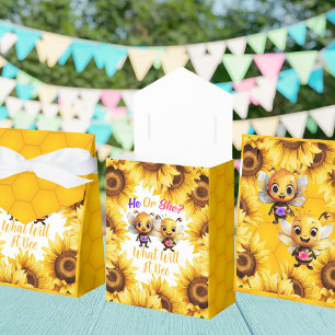 Gender Reveal He or She What Will It Bee Honeycomb Favor Boxes
