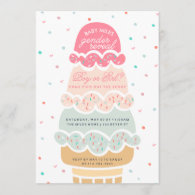 GENDER REVEAL - here's the scoop ice cream party Invitation