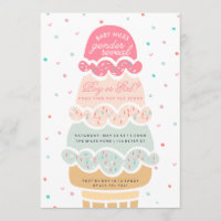 GENDER REVEAL - here's the scoop ice cream party Invitation