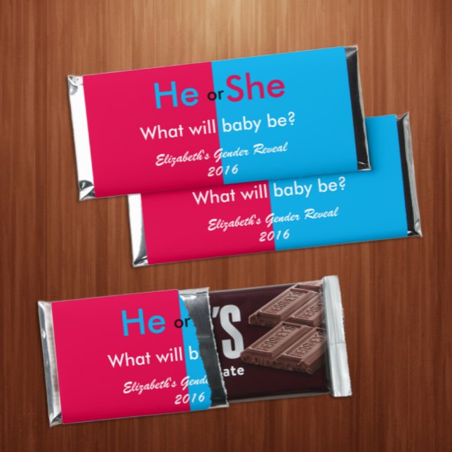 Gender Reveal Hershey Bar Favors (Creator Uploaded)