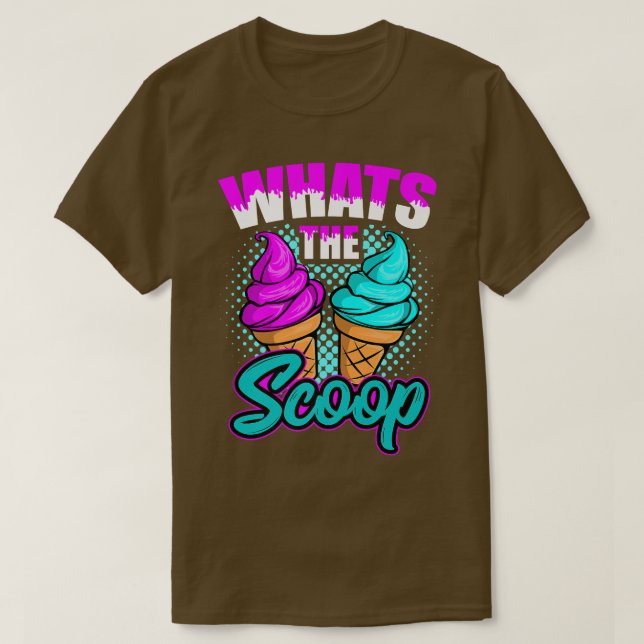 Gender Reveal Ice Cream Themed Party  T-Shirt (Design Front)