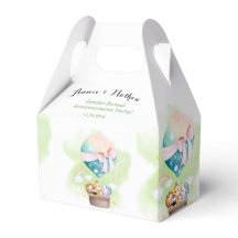 Gender Reveal in Sage Baby Animals Safari