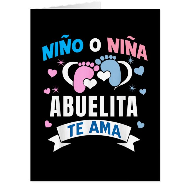 Gender Reveal in Spanish Card (Front)