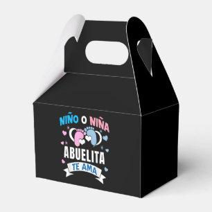 Gender Reveal in Spanish Favor Boxes