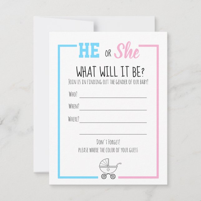 Gender Reveal Invitation (Front)